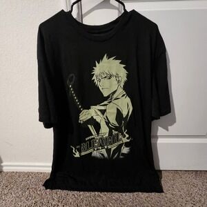 New Ripple Junction Bleach Ichigo Kurosaki Anime Graphic T Shirt Mens 3XL Black